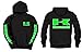 Kawasaki Front, Back, & Sleeves Logos Hoodie
