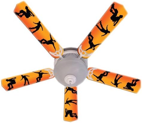 Ceiling Fan Designers Ceiling Fan, Kids Radical Skateboards, 52"