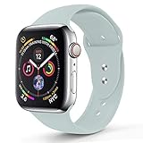 RUOQINI Compatible with Apple Watch Band 38mm 42mm 40mm 44mm,Sport Silicone Soft Replacement Band Compatible for Apple Watch Series 4/3/2/1