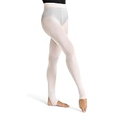 Capezio Ultra Soft Self Knit Waistband Stirrup Tight, Ballet Pink, Large/X-Large