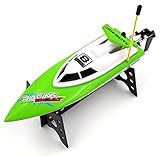 DOPLUS nft008-green Auto-Flip RC Boat High Speed Racing Remote Control Boat On Water Pool Lake River, Green