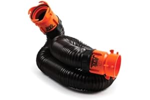 Camco Manufacturing 39763: Rhinoflex 10' Sewer Hose Extension W/Swivel Bayonet & Lug,Black