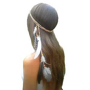 ZWZCYZ Indian Feather Headbands 