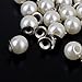 Beautiful Bead 100 pcs DIY Accessories Set Rivets+6mm Faux Pearls Ivory
