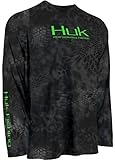 Marolina Outdoor H1200022TY2XL Huk Kryptek Performance Raglan Long Sleeve Shirt, Typhon/Neon Green, X-Large