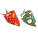 Christmas Dog Bandana 4 Pack Pet Doggy Triangle Scarf Bibs Kerchief Accessories with Christmas Element Patterns for Dogs and Cats