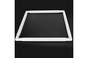 Plastic Embroidery Frame, Square Rectangle Clip Hoop for Cross Stitch Quilting Sewing Craft(17 x 17 inch)