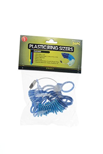 SE 8902RG 36 Piece Plastic Ring Sizers