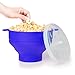 Popcorn Maker for Microwave Silicone Popcorn Popper Collapsible Popcorn with Reusable Easy to Use No BPA or PVC Toxins(blue)