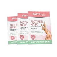 Soft Touch, Foot Peel Foot Mask (6 Pairs, 3 boxes) Exfoliating Callus Remover