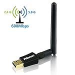 Philonext Wifi Dongle 600Mbps, AC600Mbps Dual Band 2.4G 150Mbps/5G 433Mbps Wireless USB Wifi Adapter for Windows XP/7/8/10, Mac OS X 10.6 - 10.12 (Wifi Adapter)