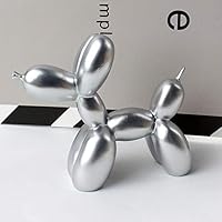 Bigfanshu Home Decor Cute Small Balloon Dog Resin Crafts Sculpture Gifts Fashion Cake Baking Home Decorations Party Dessert Desktop Ornament 5 Colors