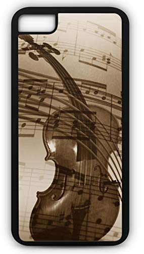 iPhone 8 Case Violin Treble Clef Sound Concert Band Instrument Bow Customizable by TYD Designs in Black Rubber