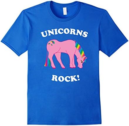 Mens Unicorns Rock T-Shirt 3XL Royal Blue