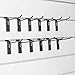 Proslat 13002 4-Inch Steel Hooks Designed for Proslat PVC Slatwall, Pack of 12, Silver