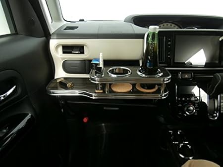 Amazon 数量限定 ムーヴキャンバス フロントテーブル ブラックチェリー 携帯ホルダー助手席側 ブラックフルメッキ トレイ 車 バイク