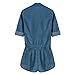 Lisli Women Long Sleeve Denim Jeans Jumpsuit Bodysuit Shorts Romper Playsuit