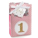 1st Birthday Girl - Fun to be One - First Birthday Party Favor Boxes - Set of 12