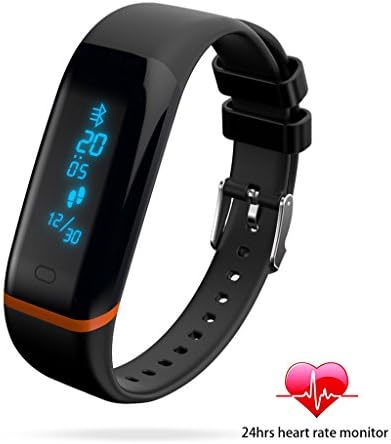 Syntecso - IP68 Waterproof Sports Wristband Watch with 24hrs per day Heart Rate Monitor, Fitness Tracker, Pedometer, Sleep Monitor, Call Message Notification, and more