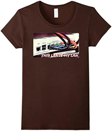 Women's This LAN is my LAN Hacker Shirt Small Brown