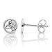 925 Sterling Silver Tiny Open Triangle Celtic Knot in Circle 8 mm Post Stud Earrings