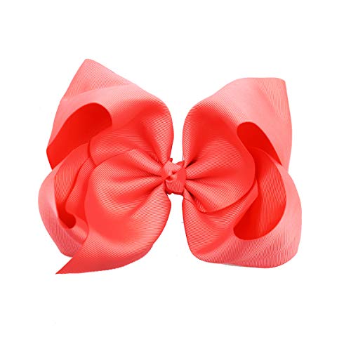 16Pcs 8 Inch Bows Large Big Boutique Grosgrain Ribbon Hair Bows Alligator Hair Clips For Girls Toddlers Kids Teens