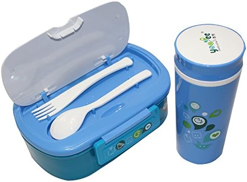 Bento Lunch Box Set for Kids &amp; Adults with Insulated Lunch Bag and Water Bottle - Leakproof, BPA Free, Reusable Food Storage Containers Set | Microwave, Dishwasher and Freezer Safe. (Blue)