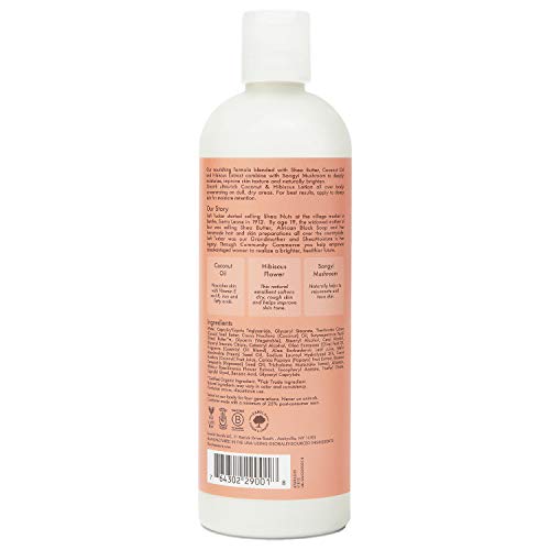 SHEAMOISTURE COCONUT OIL AND HIBISCUS ILLUMINATING BODY LOTION FOR DULL, DRY SKIN, 13 FL OZ