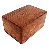 Indian Glance Wooden Urn Box - Urn for Human Ashes