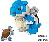 LNO Anime Pokemon Blastoise Nano Block Diamond Mini Building Toys Pocket Monster