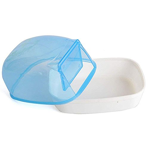 Ocamo Small Animal Plastic Hamster Bathroom Bath Sand Room Sauna Toilet Bathtub Dustproof Plastic Box for Small Pet - Thumbnail 6
