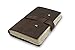 Kathmandu Valley Co. Nepali Traveler Vintage Leather Journal with Handmade Lokta Paper, 5x8 inch Office Notebook Planner, Made in the Himalayas of Nepal, Dark Brown Walnut