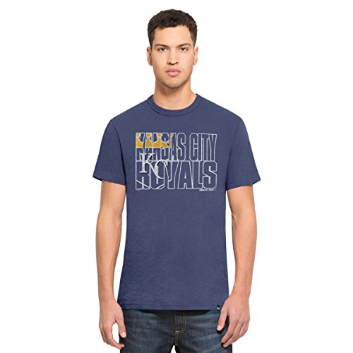 MLB Kansas City Royals Men's '47 Scrum Basic Tee, X-Large, Bleacher Blue