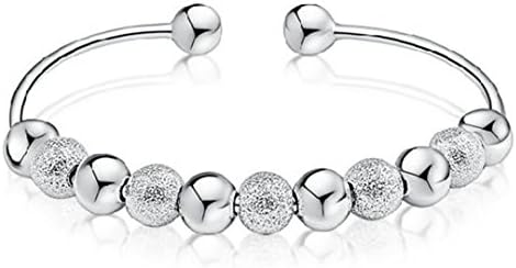 Fashion Stainless Steel Cable Cuff Bangle Bracelets Set for Women (White, sterling-silver)