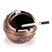 Hipiwe Vintage Windproof Smoking Ashtray with Lids Castle Metal Cigarettes Ash Holder for Outdoor and Indoor