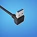 6-Inch USB Extension Cable, 90-Degree USB 3.0 Male to Female, Short USB A Down Angle Cable Black