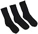 Jefferies Socks Big Boys' Seamless Casual Crew Socks (Pack of 3), Black, Medium