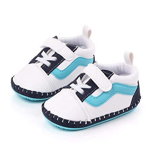 Lidiano Baby Boy Toddler Breathable Non Slip Rubber Sole Sneakers 0-18 Months (0-6 Months, Lake Blue) - Thumbnail 5