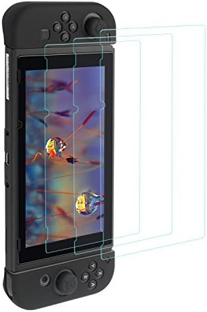MIDWEC 3 Pcs Tempered Glass Screen Protector for Nintendo Switch 2017,Explosion-Proof Screen,Ultra-Clear HD,Anti-Scratch,Anti-Dust