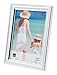 kieragrace Avery Picture Frame, 5 by 7 Inch, White with Silver Lining