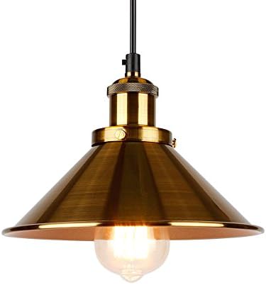 Industrial Pendant Light Loft Vintage Lamp Hanging Fixture Luminaire E26(Gold)