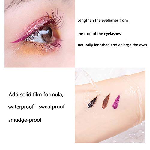 4D Silk Fiber Lash Mascara & Liquid Eyeliner Set, Long Lasting Waterproof, Lengthening Thickening Eyelashes, Smudge-proof, Natural Formula, Best Volumirous Eyelash Makeup