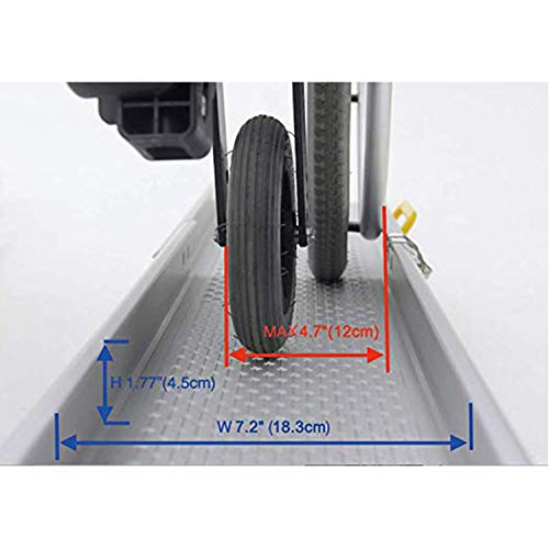 Aluminium Premium Teleskoprampe Teleskopschiene Rollstuhlrampe Auffahrschiene Schwellenrampe - bis 213,3 cm (MR10719-7) – Bild 8