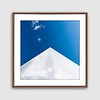 Framed Canvas Wall Art Geometric Building Canvas Prints Home Artwork Decoration for Living Room,Bedroom - 16x16 inches