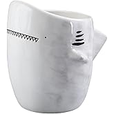 Huilairen 3D Shark Ceramic Coffee Mug | Cute Handmade Milk Tea Cup 14OZ | shark themed gifts,funny valentines gift for shark-fans