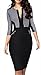 Homeyee Stretch Tunic Pencil Sheath Dress U837 (8, Houndstooth)
