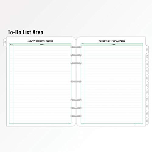 Day-Timer 2020 Monthly Planner Refill, 8-1/2" x 11", Folio Size 5, Two Pages Per Month, Loose Leaf, Traditional (87329) - Thumbnail 3