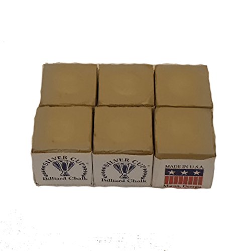Silver Cup Half Dozen Tan Pool Cue Chalk