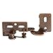 Semi-Concealed Cabinet Door Hinges (Pair of 2) - Overlay Concealed Hinge w/Adhesive Cork Stoppers & Double Nylon Washers & More - Brass Soft Close Snap on Hinges for Frameless & Face-Frame Cabinets