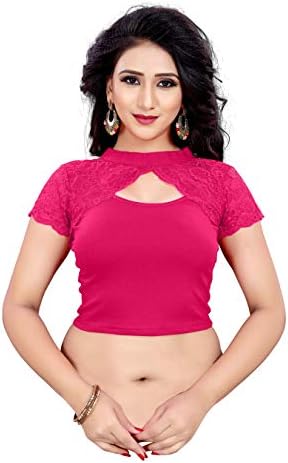Cotton Half Sleeve Stretchable Readymade Saree Blouse For Women's